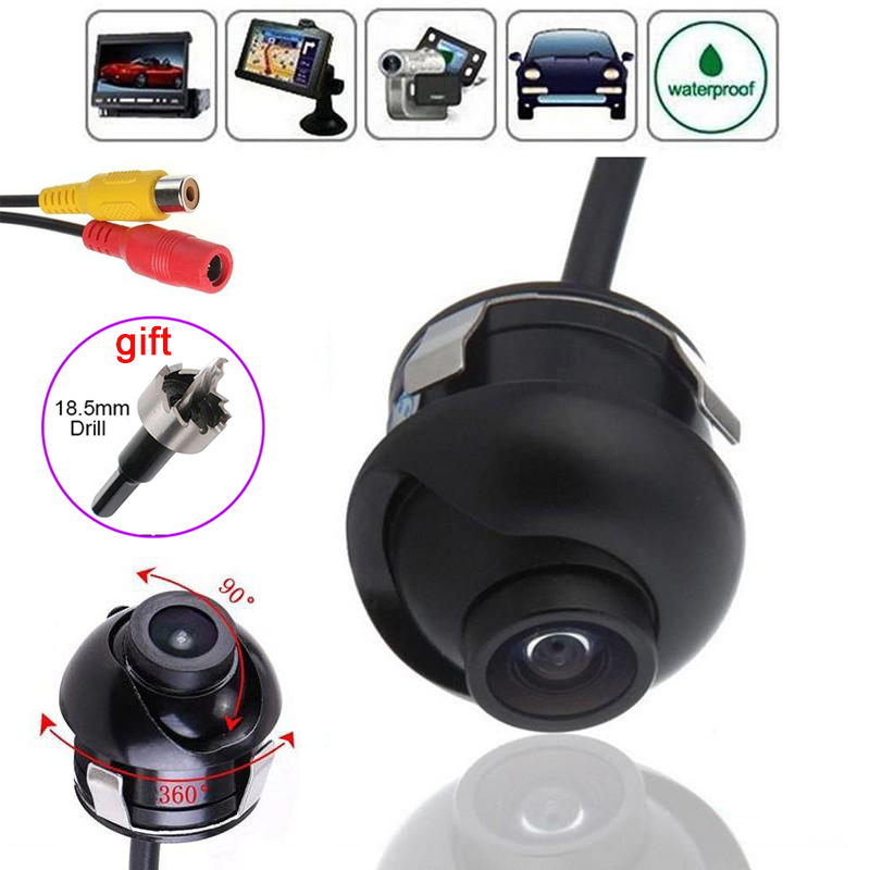 

New HD Car Rear View Camera Rotating Front Side Back Reverse Camera Waterproof 120° Real Viewing Angle Parking