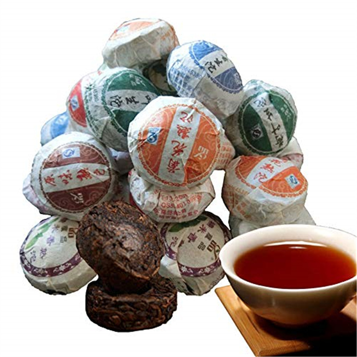 

50g Yunnan Top-Grade 10 Pcs Different Flavors Black Tea Tuocha Raw& Ripe Pu-erh Tea Organic Natural Puer Green Tea Promotion