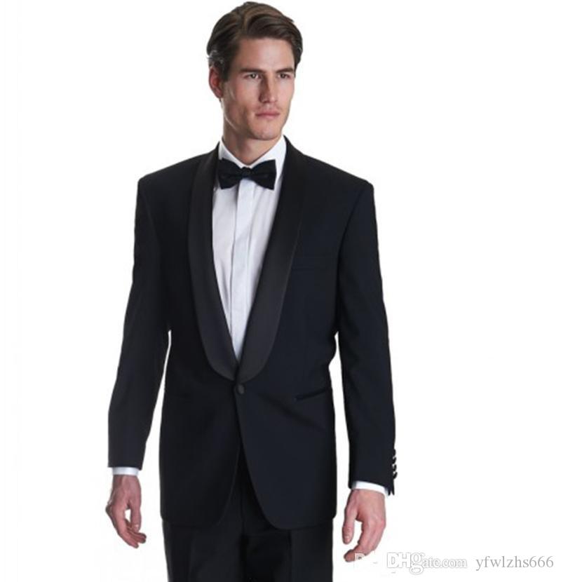 

Hot Sale Shawl Lapel Wedding Tuxedos Slim Fit Suits For Men Groomsmen Suit Two Pieces Cheap Prom Formal Suits (Jacket+Pants+Tie) 289, Same as image