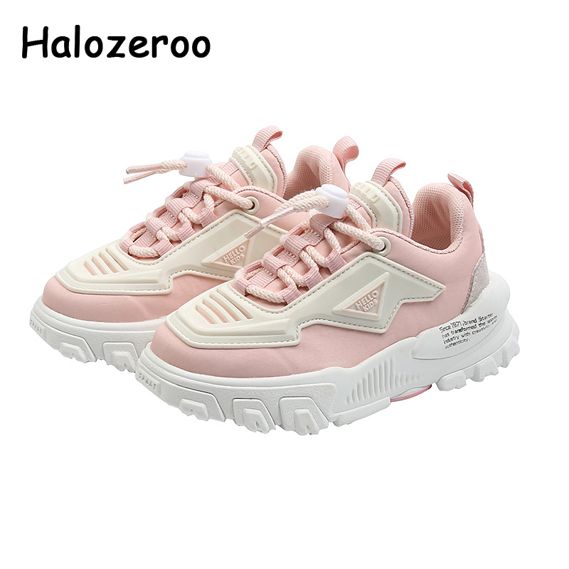 

Autumn Kids Sport Sneakers Children Slip On Casual Sneakers Baby Boys Brand Black Shoes Girls White Chunky Trainers New, Gray