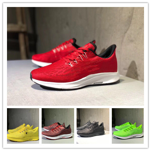 

Mens Pegasus 36 Turbo running shoes women's zoom Pegasus 36s Classic Mesh upper trainers yellow Sports Sneakers shoes, Black