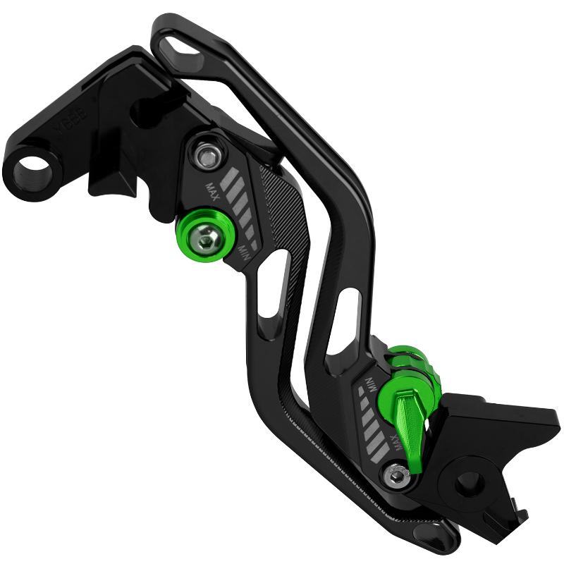 

For Ninja 125 250 300 400 500 1000 H2/R ZX6R ZX10R ZX14R 5D Long Black Clutch Brake Levers Adjustable CNC ZZR 1400