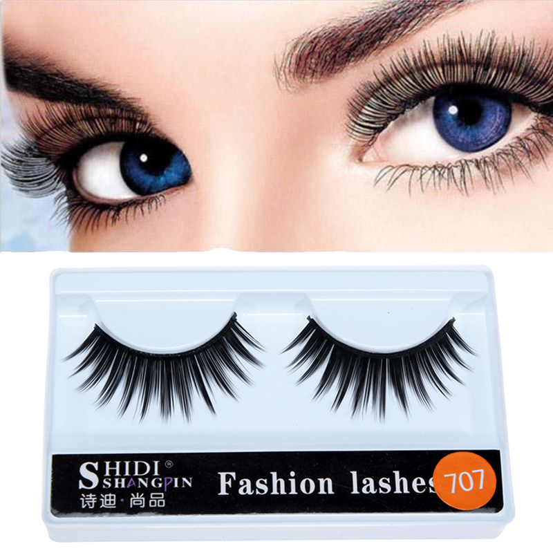 

3D False Eyelashes Makeup Extension Tools Soft Fake Eyelashes 1 Pairs Natural Fiber Curling Cross/Thick Style Eyelash maquillaje