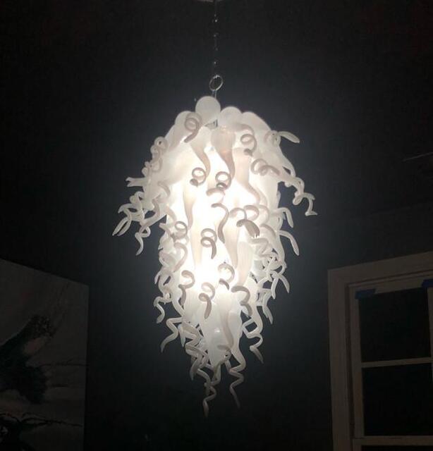 

Lamps Cusstom Chandeliers Lighting Living Room LED Pendant Lights Hand Blown Glass White Chandelier Light for Wedding Christmas Decoration