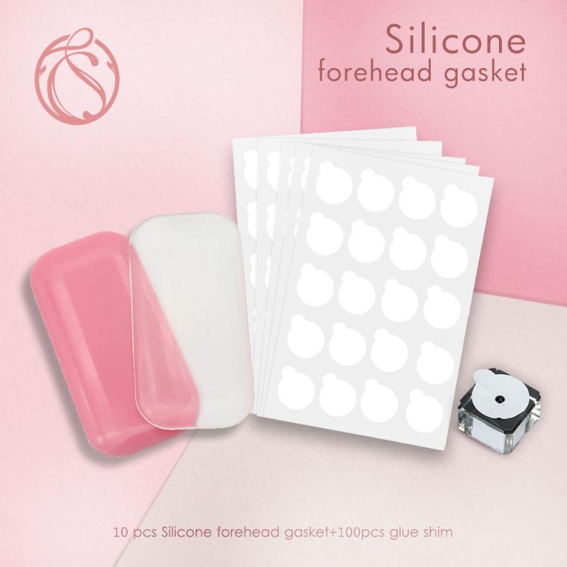 

10pc Lash Stickers Pad Silicone Graft Eyelashes Extension Tray Stand Pallet Pad Forehead Sticker Silicone Transparent Holder