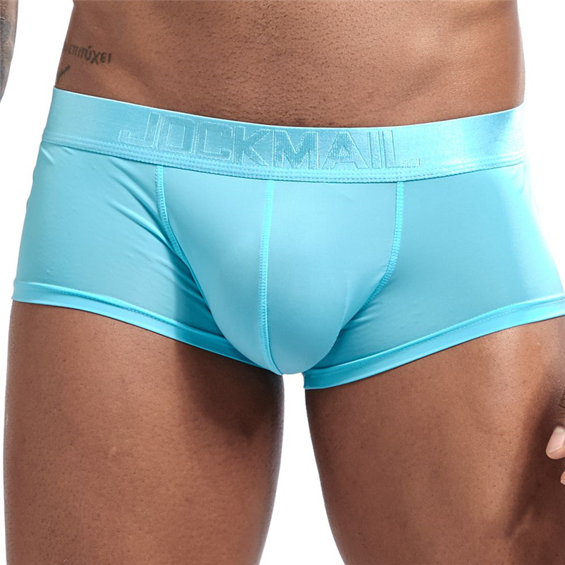 

Dongguan_ss JOCKMAIL Ultra-thin Ice Sexy Underwear Men Boxers Solid Convex Mens Underpants Short Panties Slip Homme Cueca Gay Male Boxers, Mix colors(pls leave you need color thx