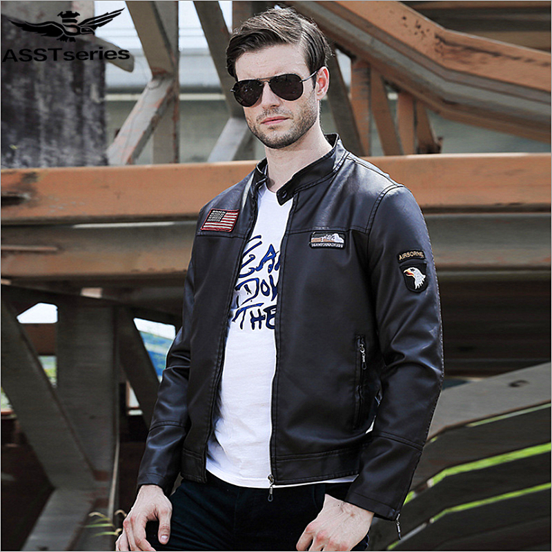 

Men's Motorcycle Leather Jacket Men Winter PU Leather Jackets And Coats jaqueta de couro motoqueiro hombre veste cuir homme.DE01, Khaki