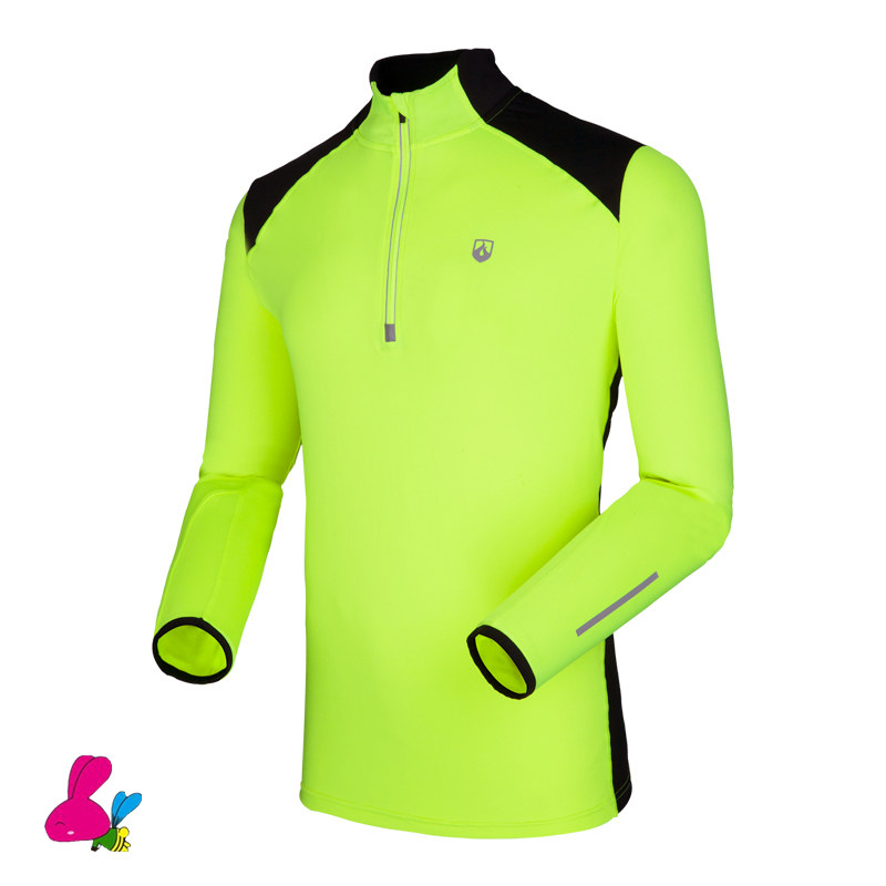 

Men Running Series Long Sleeve T-Shirt WARM AT Regular Fit Sport Tops Fitness Training Long Sleeve Quick-dry Autumn and Winter, Black