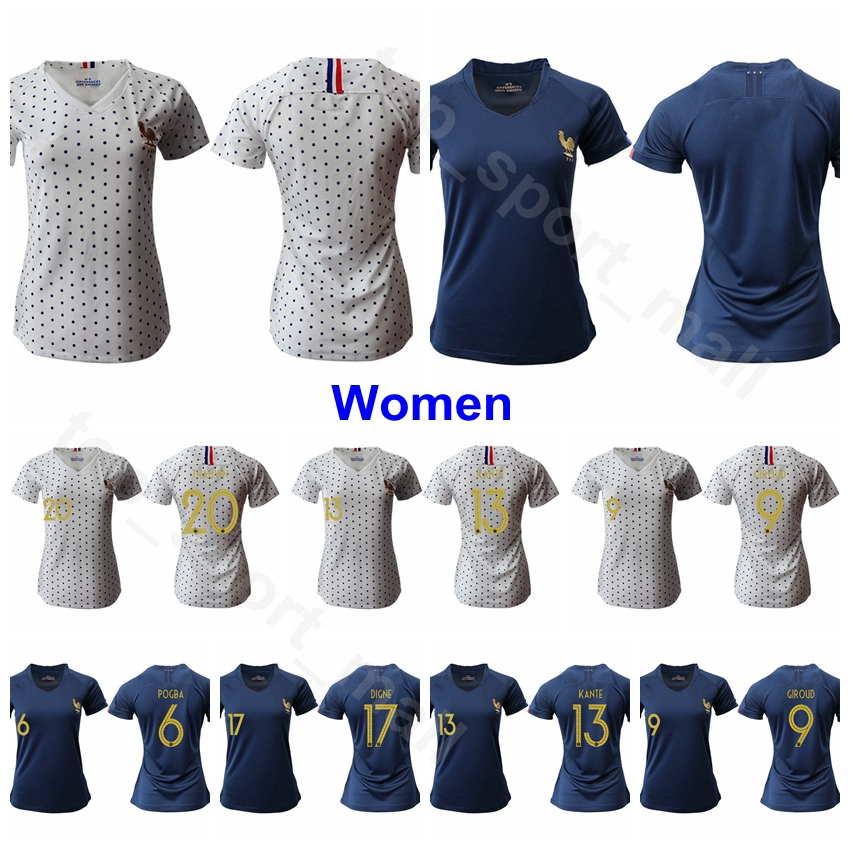 

2019 World Cup Women Jersey National Team Soccer LE SOMMER THINEY GAUVIN BUSSAGLIA HENRY RENARD BOUHADDI Football Shirt Kits Uniform Woman, Navy blue