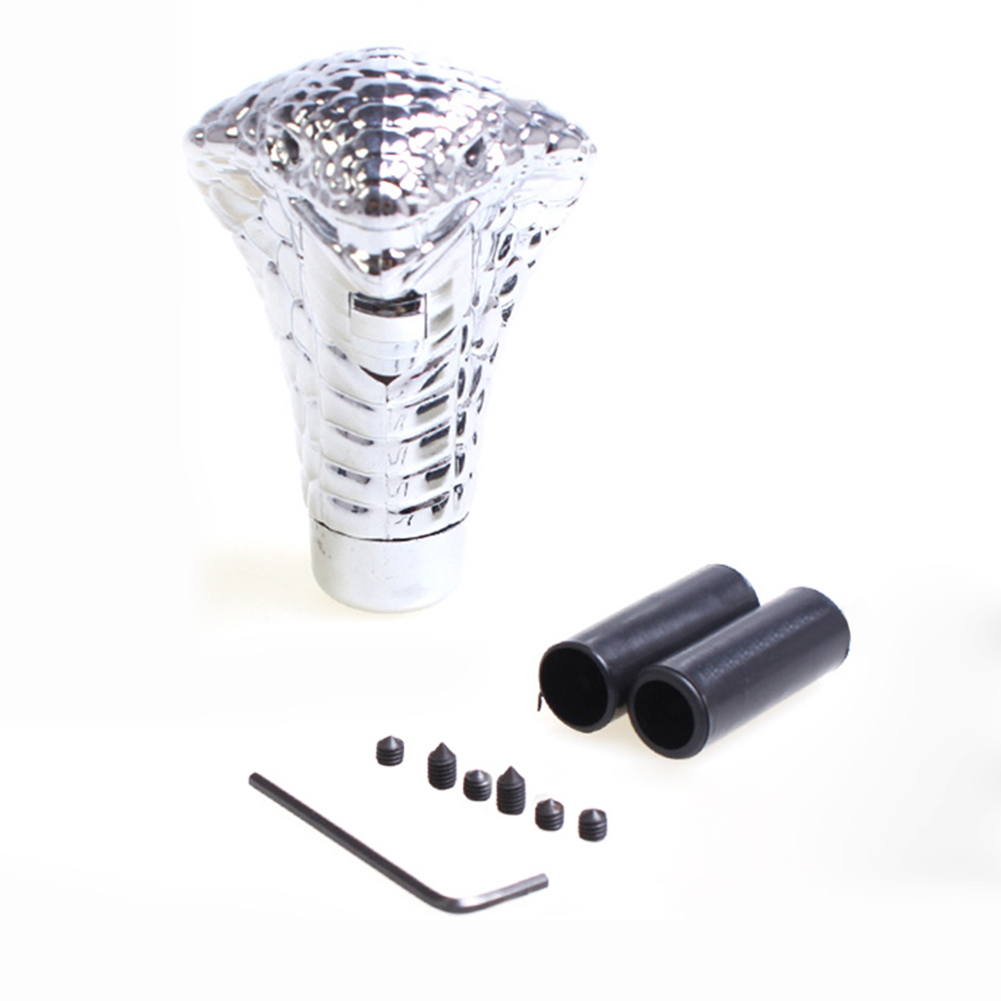 

Universal Car Manual Gear Shift Knob Stick LED Eyes Chrome Cobra Snake Cool Shift Lever YAN88