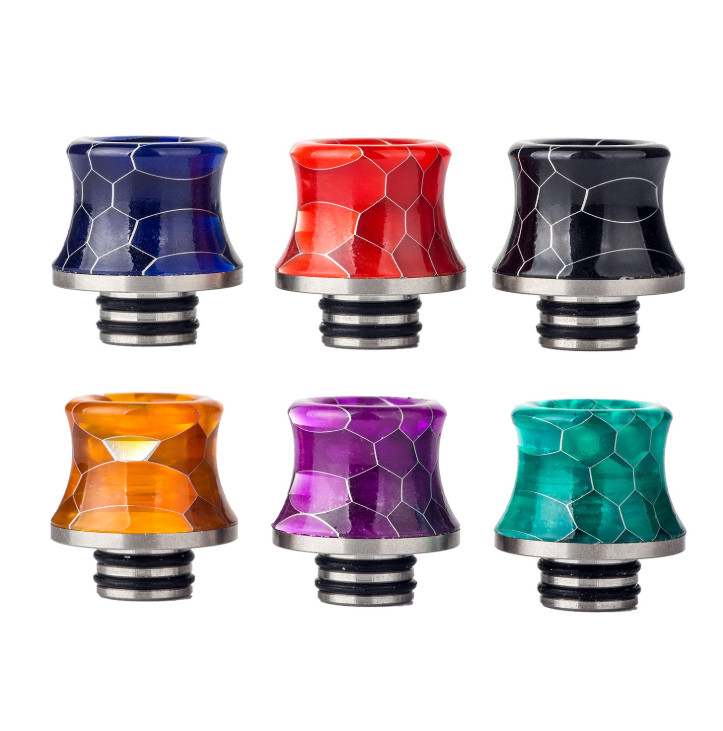 

510 Drip Tips Rainbow Metal glass airflow Carbon Fiber for e Cigarette Vapor mods box mod RDA Rebuildable atomizer Mouthpiece