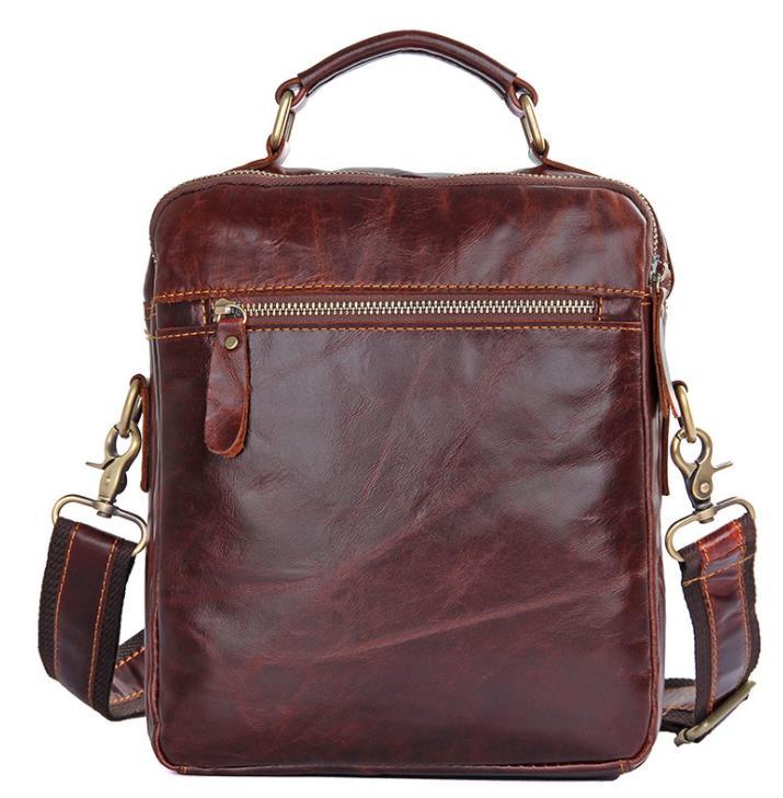 Designer-New Retro Leather one-shoulder men's leisure bag Korean version oblique Bag