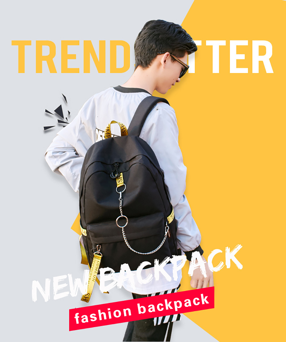 Winner Boy And Girl School Solid Color Usb Bookbag Backpack For