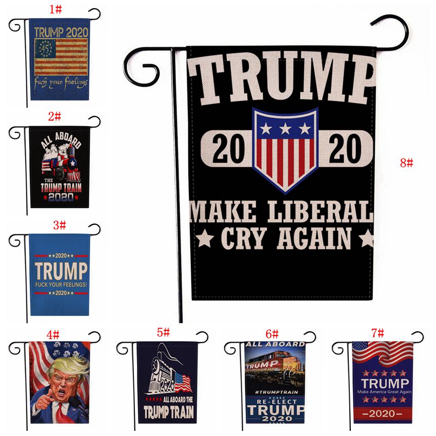 

12 Styles American Flag USA Flags President Election Donald Trump Garden Flags Make America Great 2020 Again Banner Decoration DBC VT1210