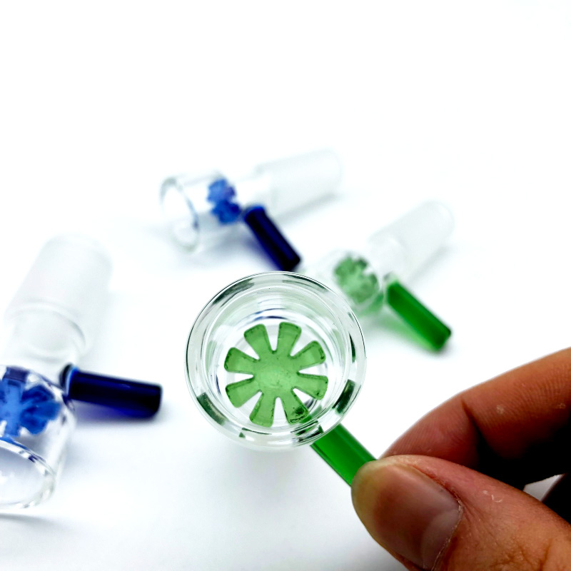 

14mm 18mm Male Snowflake Glass Bowls With Honeycomb Screen Round Glass Bowl Two Colors Suitfor Herb Tobacco Glass Bongs Water Pipes