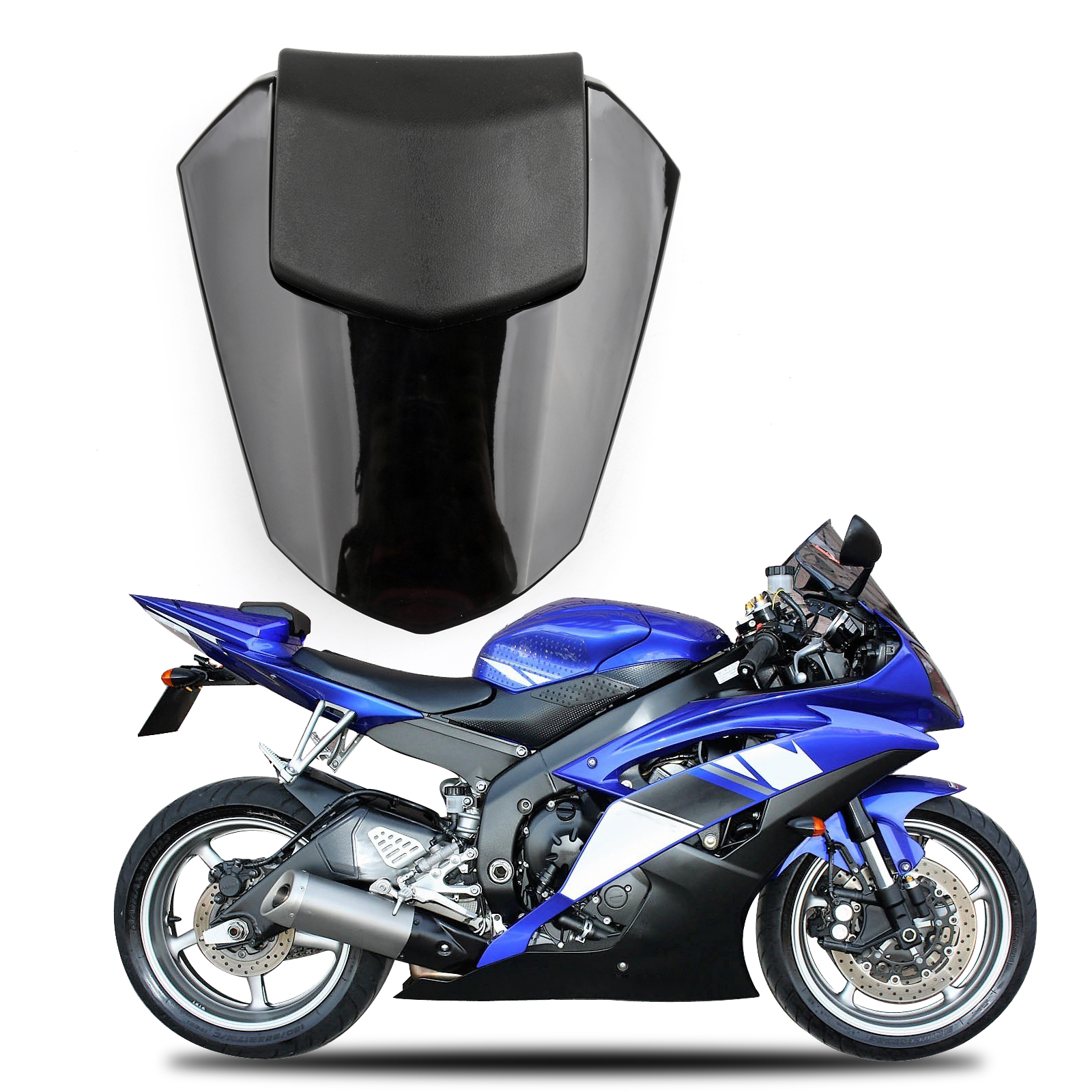 Rear Pillion Passenger Cowl Seat Back Cover Fairing Fits Yamaha YZF R6 2006-2007