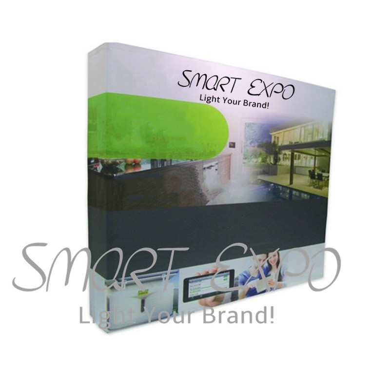 

8ft Straight Pop up Stand Tradeshow Display Stand Pop Up Backwall Straight Pop Up Structure Tension Fabric Covered Graphic Oxford Bag Pack