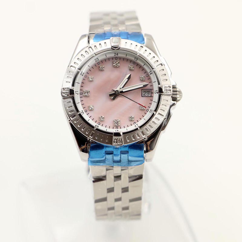 

Luxury Womans Wrist watch B01 Pink Pearl Dial Superocean Quartz Movement 1884 Galactic Silver Sea Wolf Steel Ladies Wristwatches Fashion Womens Ladys Dress Watches