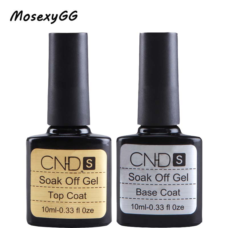 

Professional Base Coat + Top Coat Set 2pcs Brand 10ml UV Gel Polish DIY UV Gel Curing With Lamp Nail Multi-Use, As pic