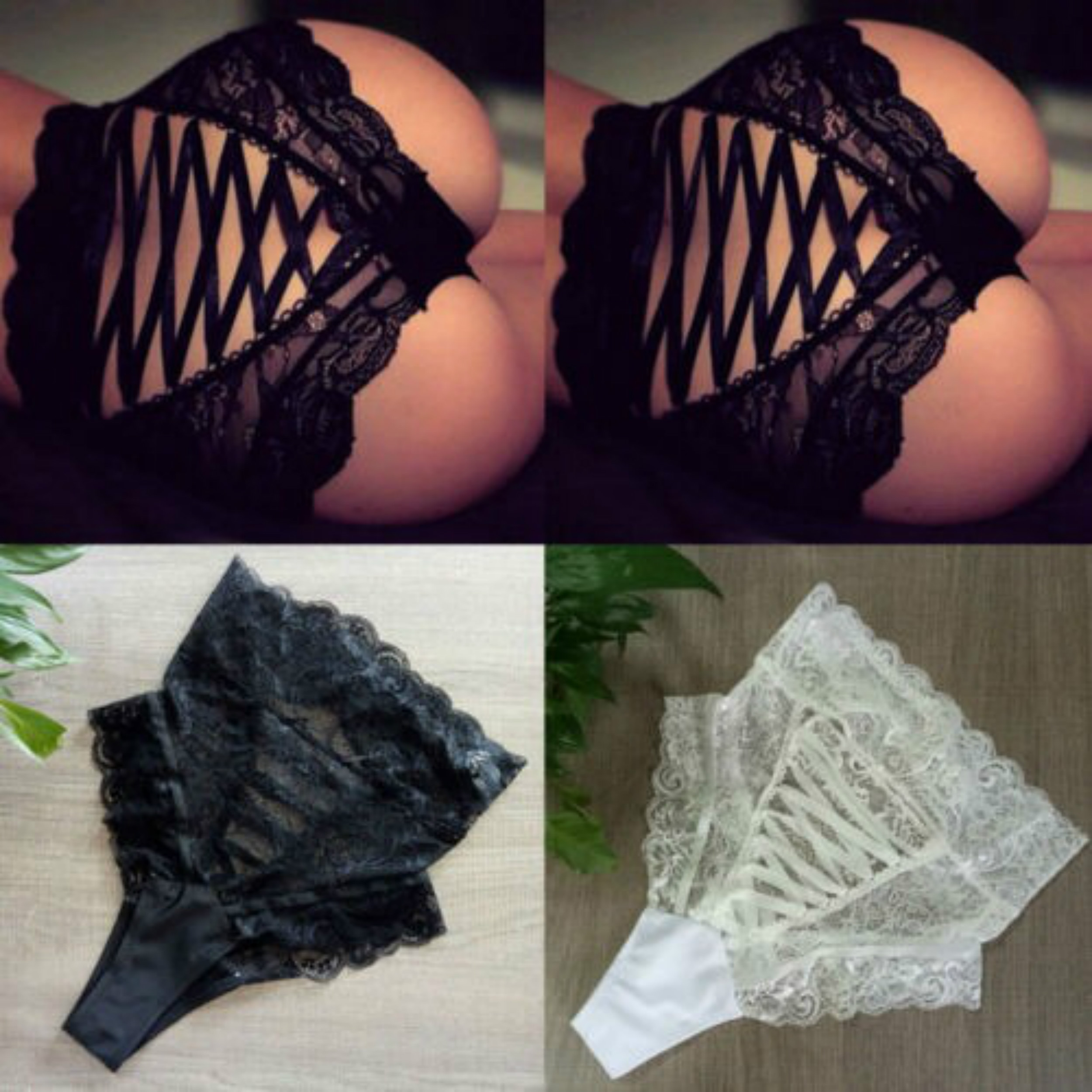 

Womens Underwear Lace G-string Briefs Panties High Waist Thong Lingerie-Knicker womens underwear pack, Black
