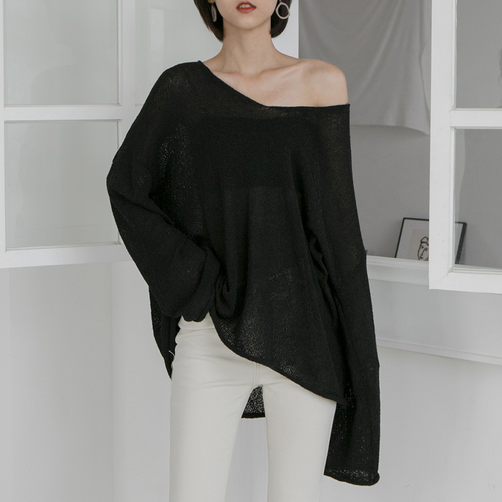 

autumn solid pullover women knitted tops, Beige