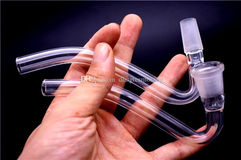 

cheap Glass bongsaccessories J-Hook Adapter 14 / 18mm male female Joint for Glass Pipe Water Bongs Ash Catcher Adapter Bowl