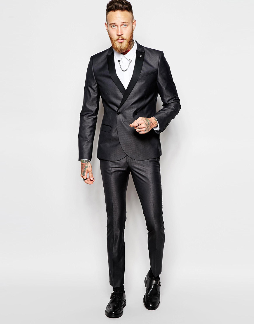 

Popular Double-Breasted Groomsmen Peak Lapel Groom Tuxedos Groomsmen Best Man Suit Mens Wedding Suits Bridegroom (Jacket+Pants+Tie) B254, Same as image