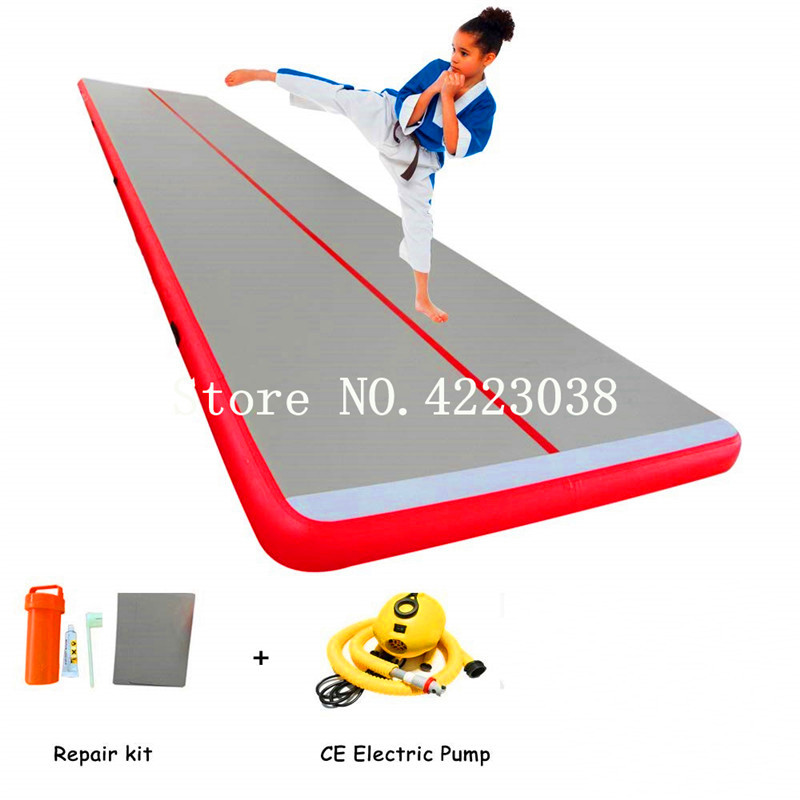 

pump 7x1x0.2m inflatable tumble track trampoline air track gymnastics inflatable air gym mat