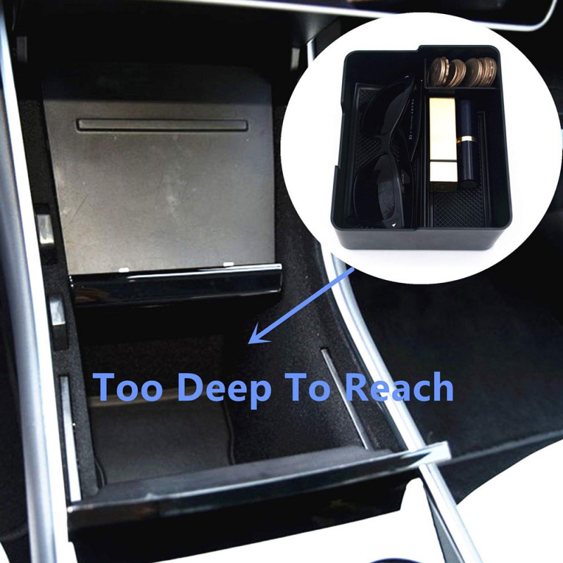 

2019 Newly Model 3 Console Car Central Armrest Storage Box Container Tray Organizer Accessories