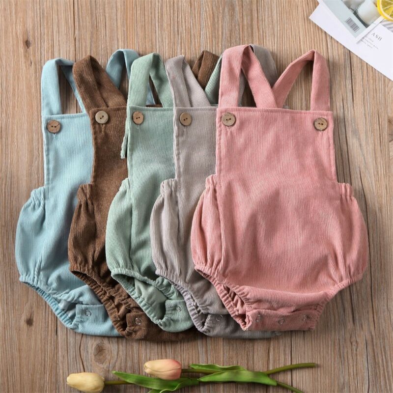 

Velvet Newborn Infant Baby Boy Girls Clothes Bodysuit Outfits Solid Sleeveless Bodysuits