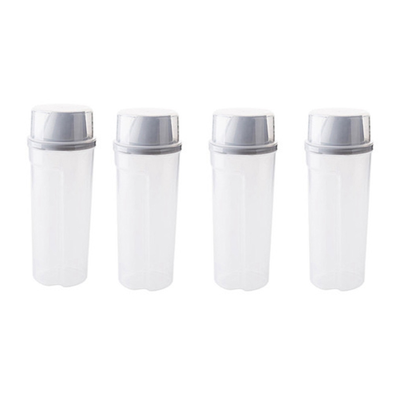 

4Pcs Clear Plastic Jars - Plastic Storage Jars with Lids - For & Home Storage 2000Ml