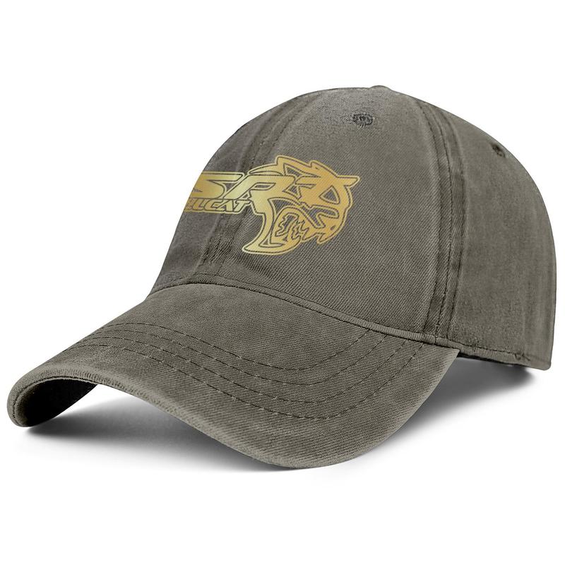 

Stylish Dodge SRT Hellcat Gold Unisex Denim Baseball Cap Vintage Personalized Hats Gray Distressed Green Camouflage Logo 1320 Old White, Blue;gray