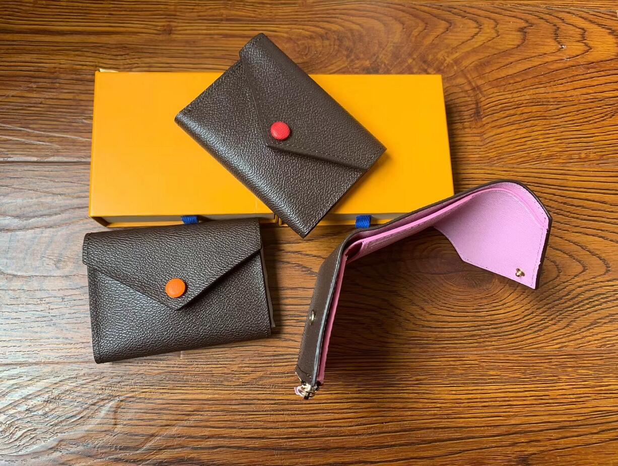 

New designer button women short wallets female fashion zero purse European style lady casual clutchs with box dust bag, Red;black