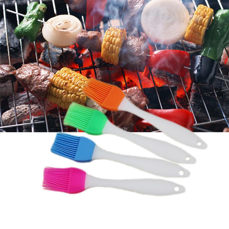 

Silicone Grill Brush Pastry Brush Basting Heat Resistant Cakes Pastries Heatproof BBQ Oil Sauce BBQ Tools, Random