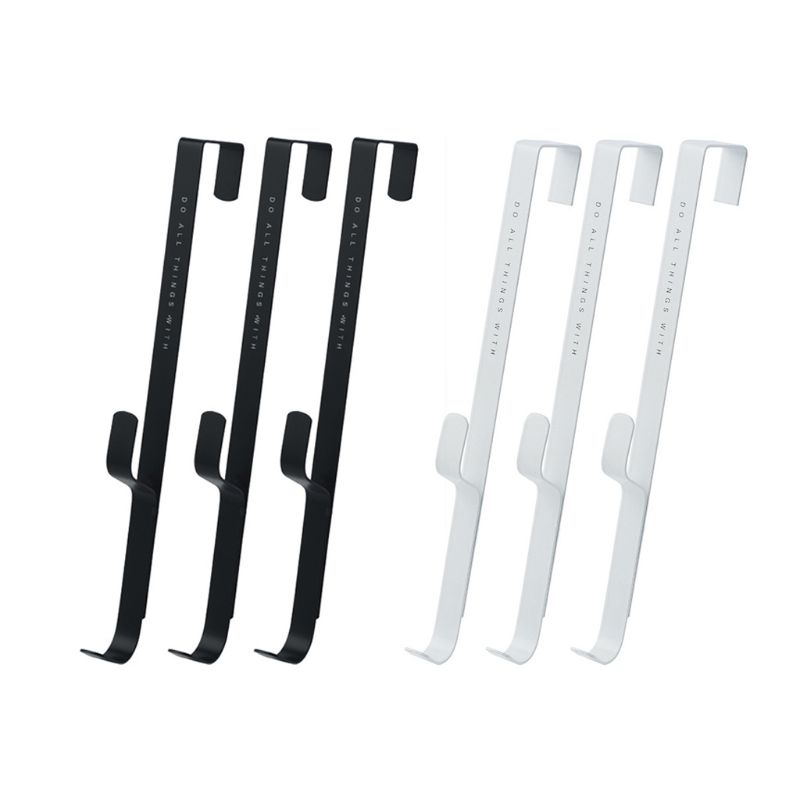 

3PCS Iron Hooks Door Back Hat Clothes Coat Towel Hanging Rack Holder Home Supply