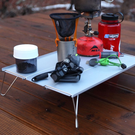 

Outdoor Table Outdoor square camping table folding mesa plegable desk pliante mesa aluminum alloy desk 35*25*11CM