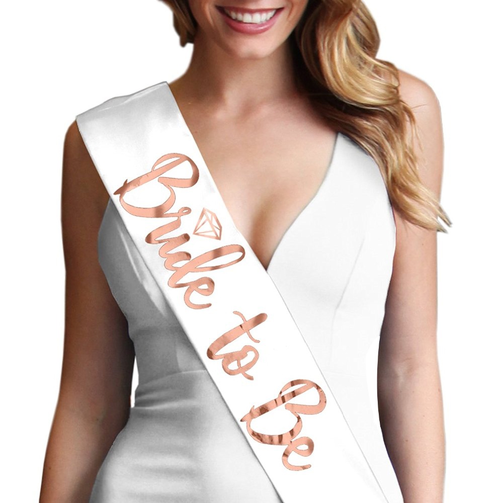 

Bride to Be Sash with Diamond Ring Bachelorette Party Sash for Hen Party Wedding Bridal Shower Black with Gold Letter PSC2