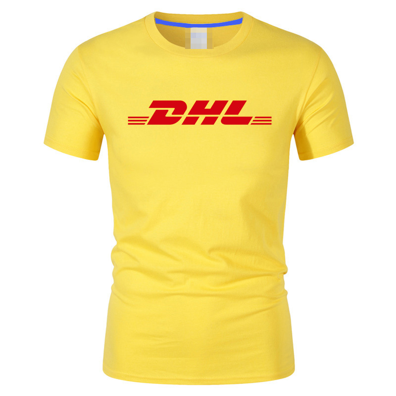 

DHL Print Men's Summer Short Sleeve T Shirts Fashion Design Streetwear Tees for Males Casual Tops, Blue-1