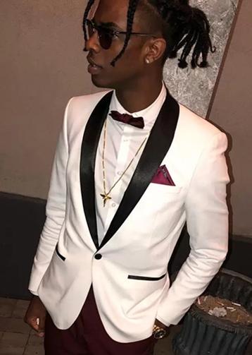 

Classic Shawl Lapel Wedding Tuxedos Slim Fit Suits For Men Groomsmen Suit Two Pieces Prom Formal Suits (Jacket+Pants+Tie) 906, Same as image