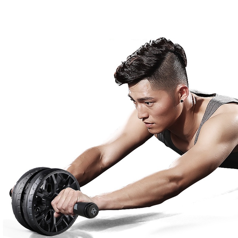 

Ab Roller Wheel No Noise Abdominal Trainer Wheel Arm Waist Leg Exercise With Mat For Exercise Workout Fitness Equipment, Black