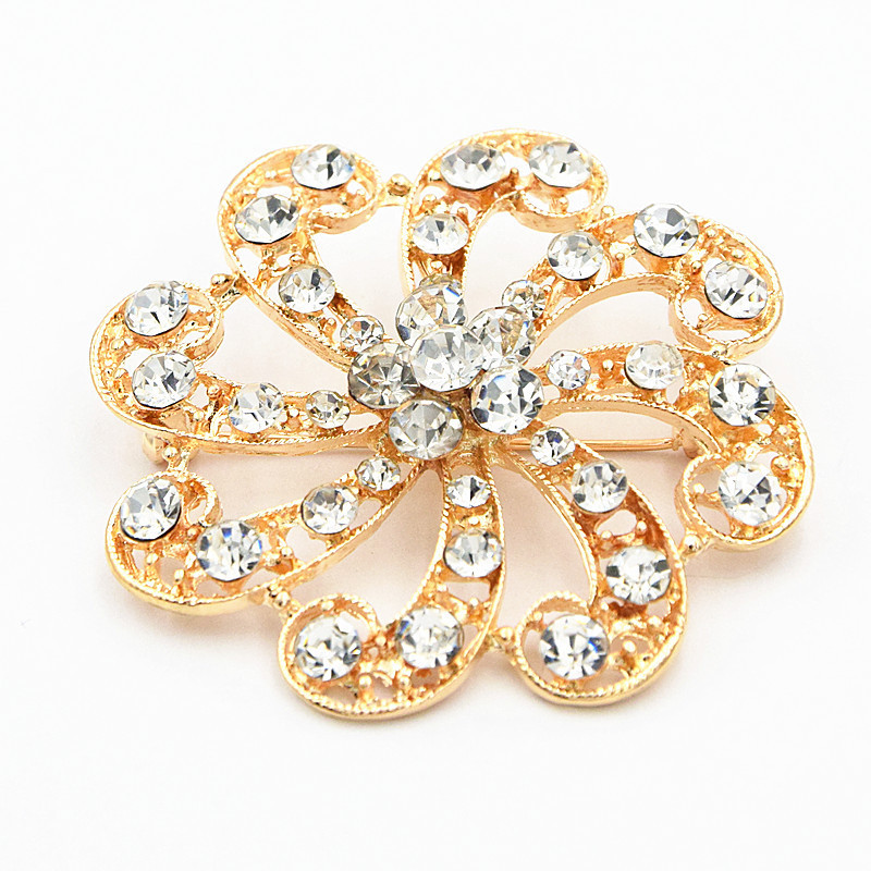 

Popular Rhinestone Flower Brooch Full Dress Accessories Brooch Gift Brooch