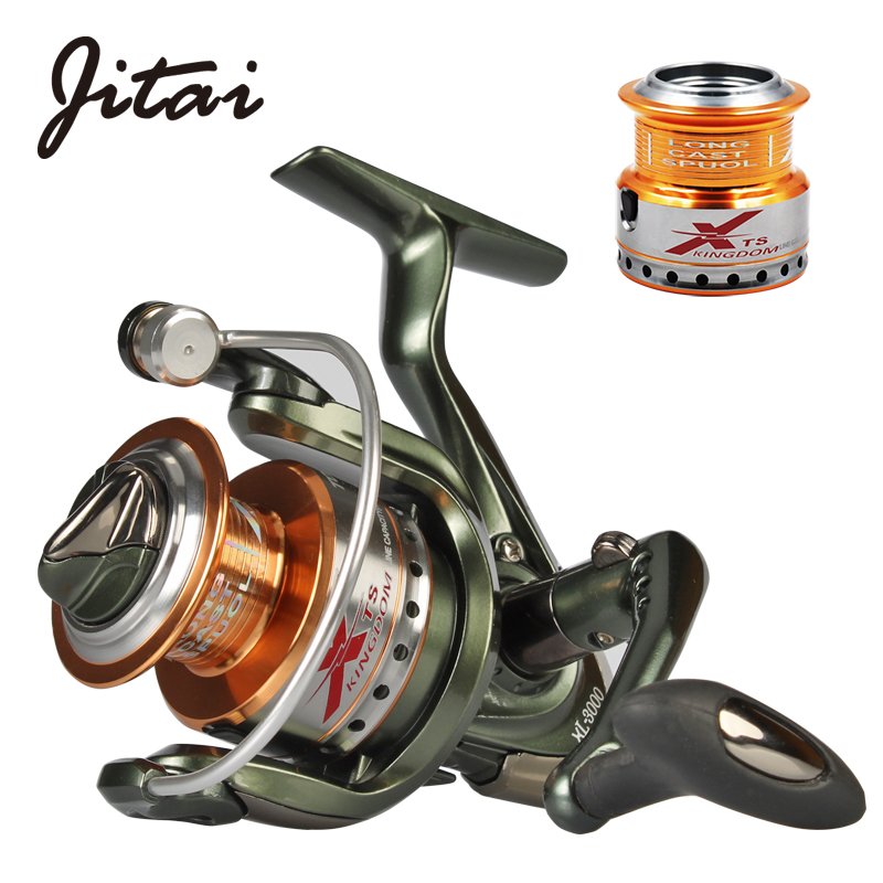 

JITAI Spinning Fishing Reel with Free Spare Metal Spool 5.2:1 Gear Ratio 9+1BB Saltwater Wheel Carp Fishing Reels