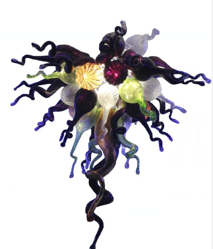 

Turkish Style Lamps Mosaic LED Chandelier Lamp Flower Design Romantic Blown Murano Glass Chandeliers for Bedroom Decoration