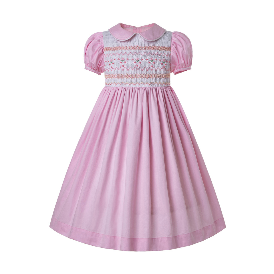 cute baby girl in pink frock