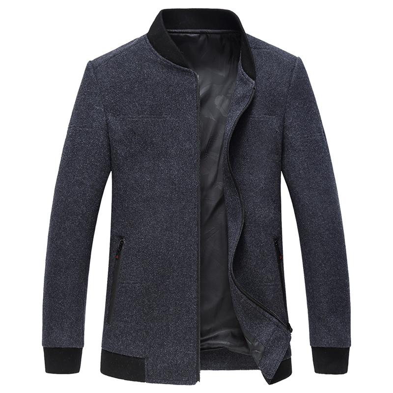 

Autumn middle-aged men' woolen coat gray coffee fashion casual jacket men 2020 Loose mens jackets and coats