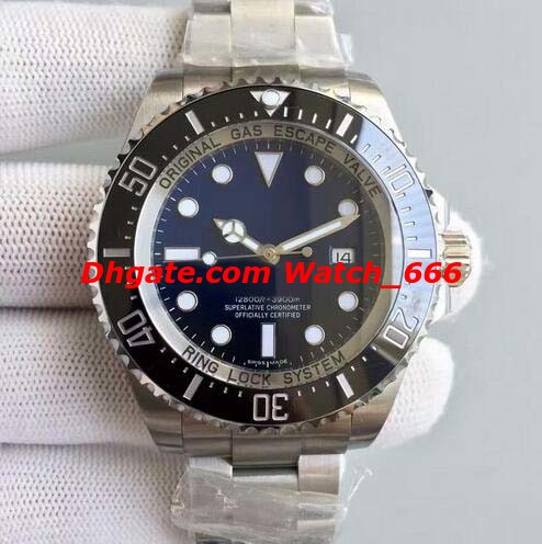 

V7 Version 116660 JAMES&CAMERON Black/Blue BOX/PAPERS 44mm Ceramic Bezel Sw iss Eta.2836 Movement Automatic Date Men Dive Sport Watch