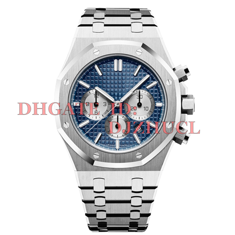 

2020 new mens watches Japan VK Chronograph movement watches full stainless steel super luminous 42mm montre de luxe, Add 5atm waterproof