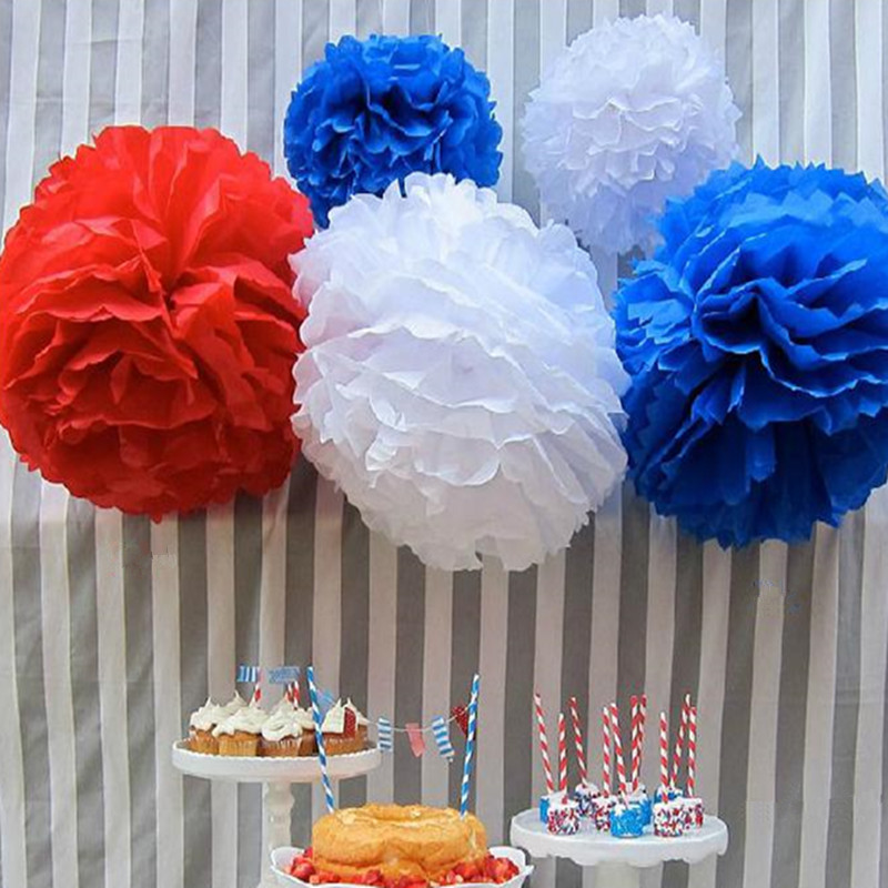 

5pcs 15cm/20cm Tissue Paper Pom Poms Paper Flower Ball Handmade Pompom For Home Garden Wedding Birthday&Wedding Car Decoration, Brown