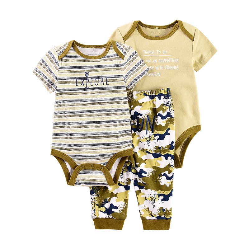 Efaster Toddler Baby Letter Print Tops+Cartoon Kitten Face Pants Outfits Set