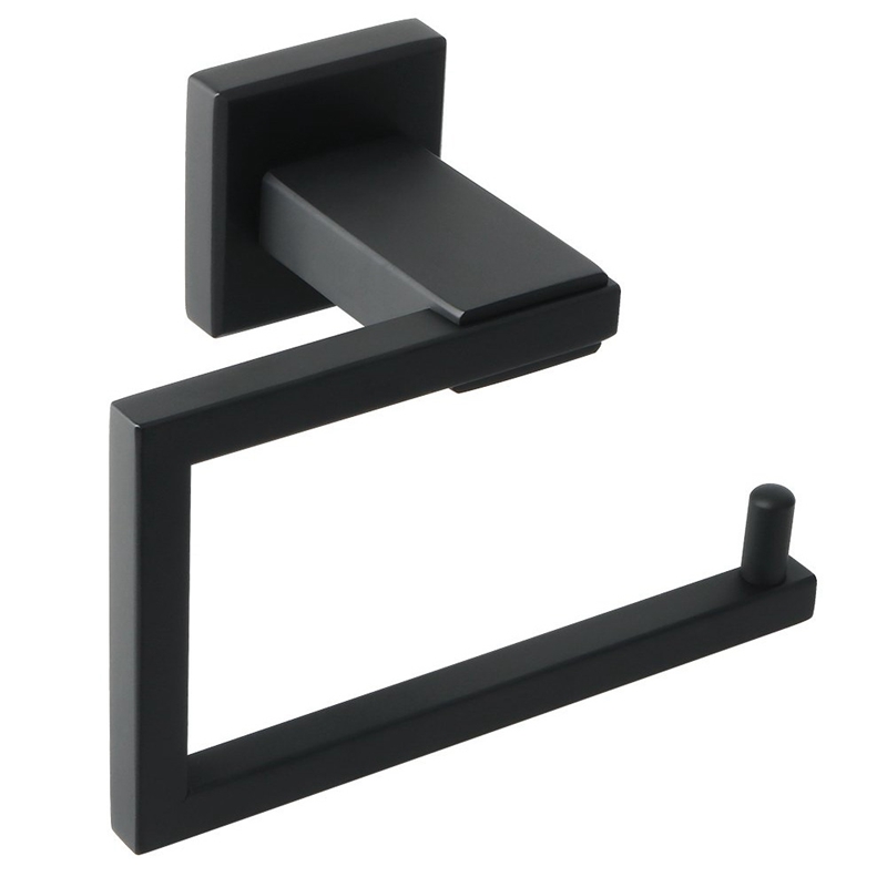 

304 Stainless Steel Bathroom Toilet Paper Holder Black Tissue Roll Holder Wall-Mounted Bathroom Towel